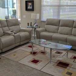 Bonded leather Sofa and Love seat