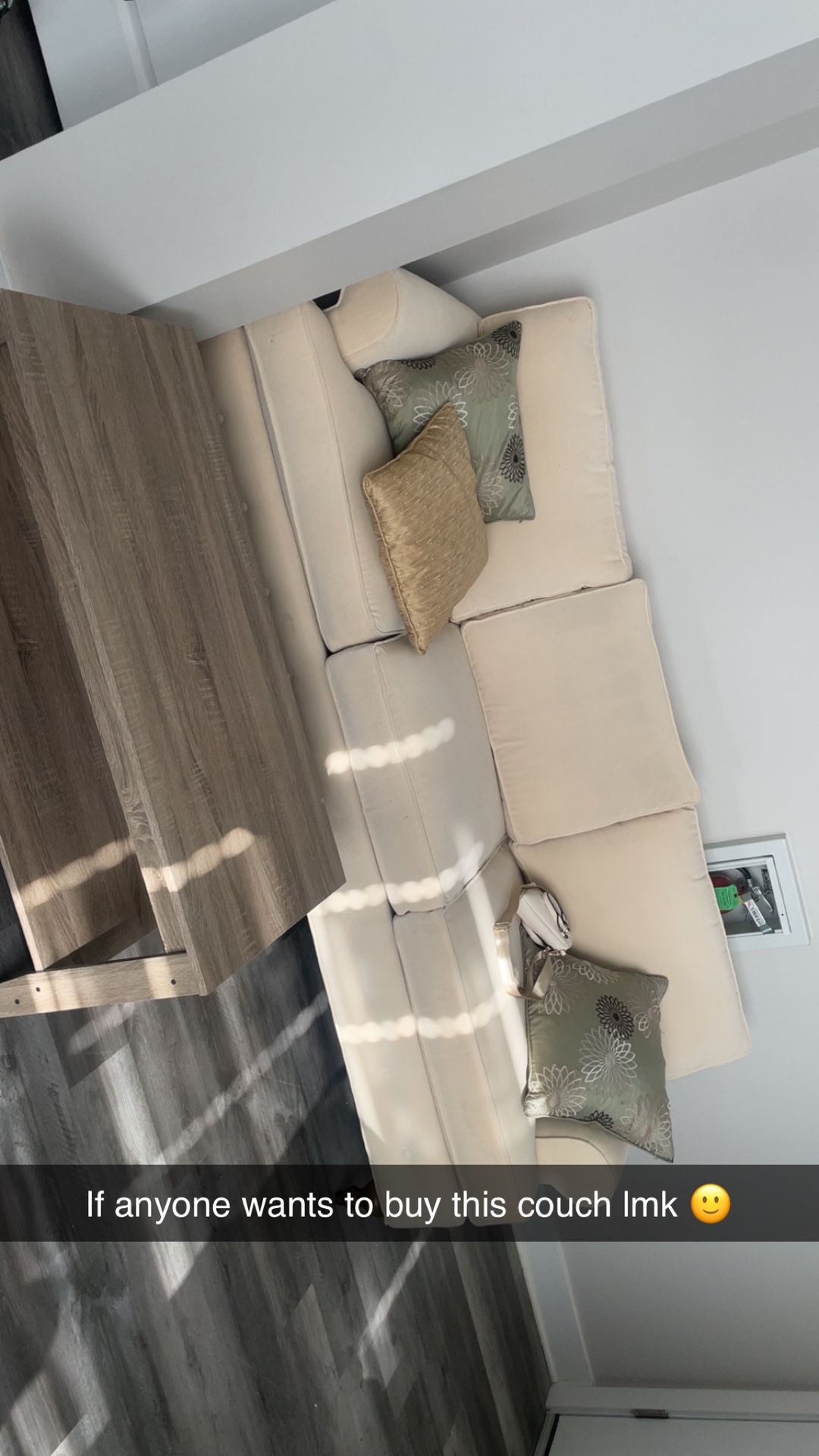White Couch With Pillows