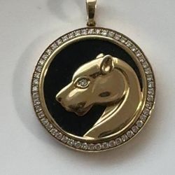 Pendent for sale 14k gold real diamonds