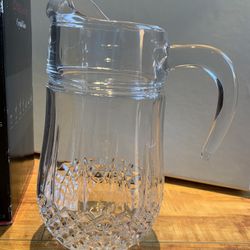 Crystal Glass Pitcher Made In France
