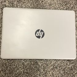 White HP laptop