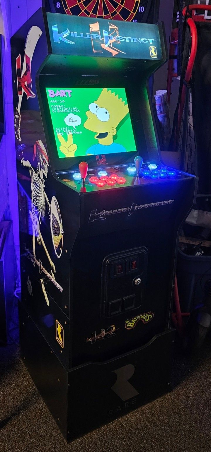 Retro Killer Instinct Arcade1up Cabinet With Over 15,000 Video Games