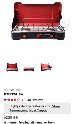 NEW camp chef Everest 2x camping stove