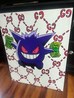 Gengar money pokemon painting (does have some scruff on edges )