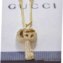 AUTHENTIC GUCCI Double G Key Necklace *Comes with Gucci Box & Packaging - New Never Worn *Pickup Boca Raton