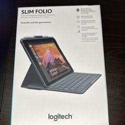 🔹 Logitech Slim Folio Keyboard Case – iPad 5th & 6th Gen – NEW