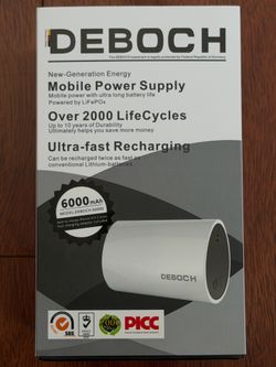 DEBOCH X6000 6000mAh LiFePO4 Mobile Power Supply