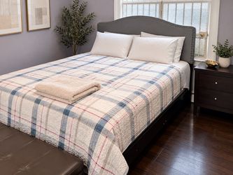 Queen Bed Frame + Mattress + Nightstand – Complete Bedroom Set