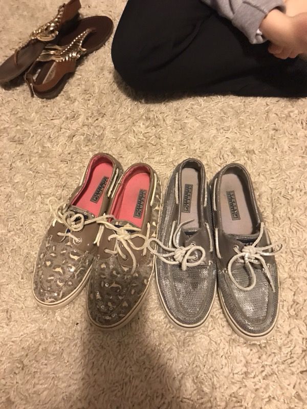 Two pair of Sperrys