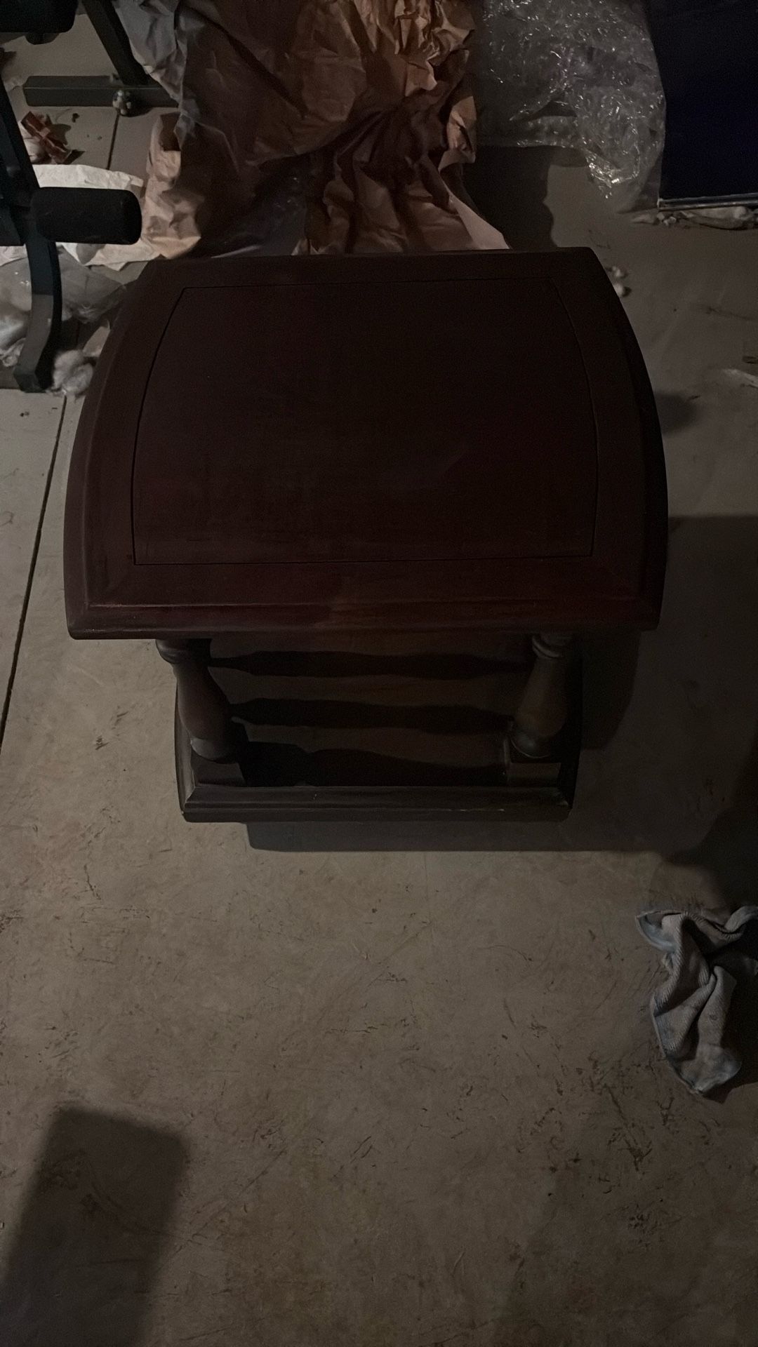 Antique Rolling Side Table