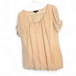 Pink and tan blouse with a touch of glamour #glamour