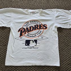 VTG 1994 Padres Cotton Shirt Celebrating 125 Years, KUSI