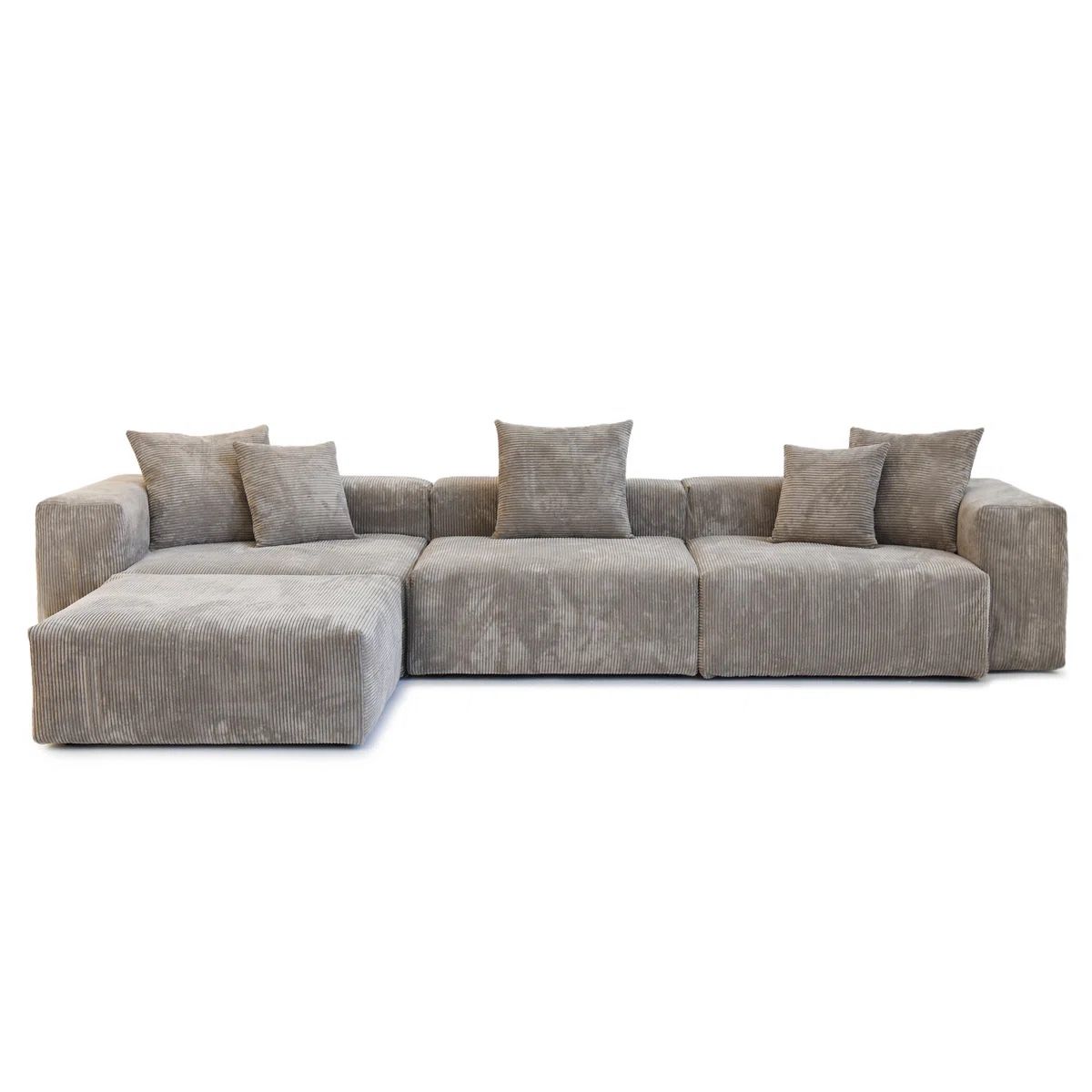 4-Piece Modular Corduroy Sectional Couch