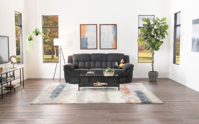 Ashley Trevor Gray 91'' Power Reclining Sofa with USB & USB-C Ports $450
