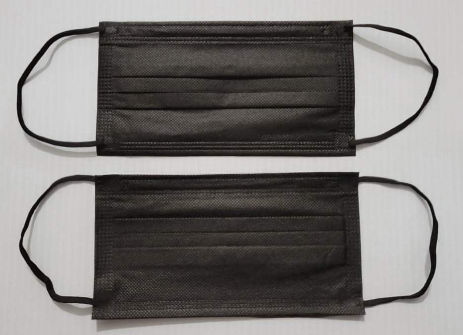 Face Mask Disposable All Black color 3 layers, $15 for 5 boxes 250 pcs.