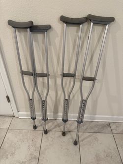 Aluminum Underarm Crutches – 2 Pairs