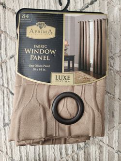New Aprima Premium Fabric Window Curtain Panel 50x84