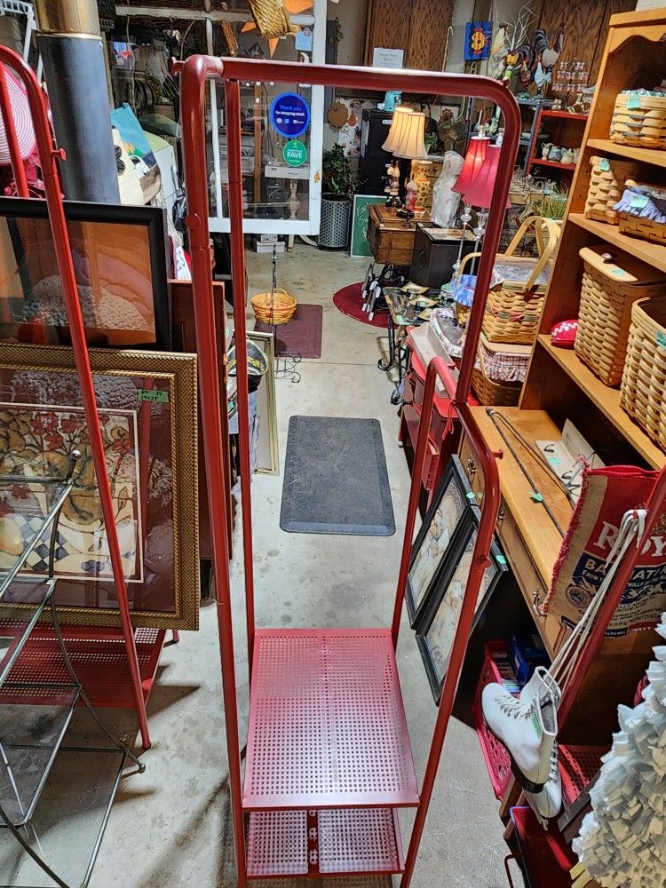 Ikea Nikkeby Clothes Rack - Red Metal for Sale in Portland, OR