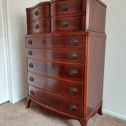 Mahogany Highboy Dresser By Williamsport
