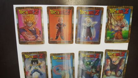 Dragon ball z holographic trading cards