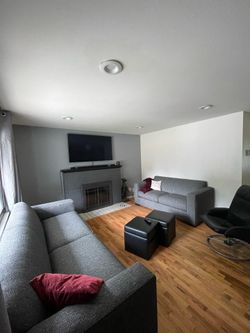 Charcoal Gray Sofas – Modern Track Arm Design Couches