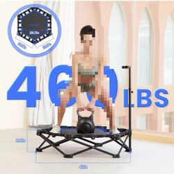 ❤️‍🔥 #F 42” Foldable Rebounder Trampoline for Adults with Handle