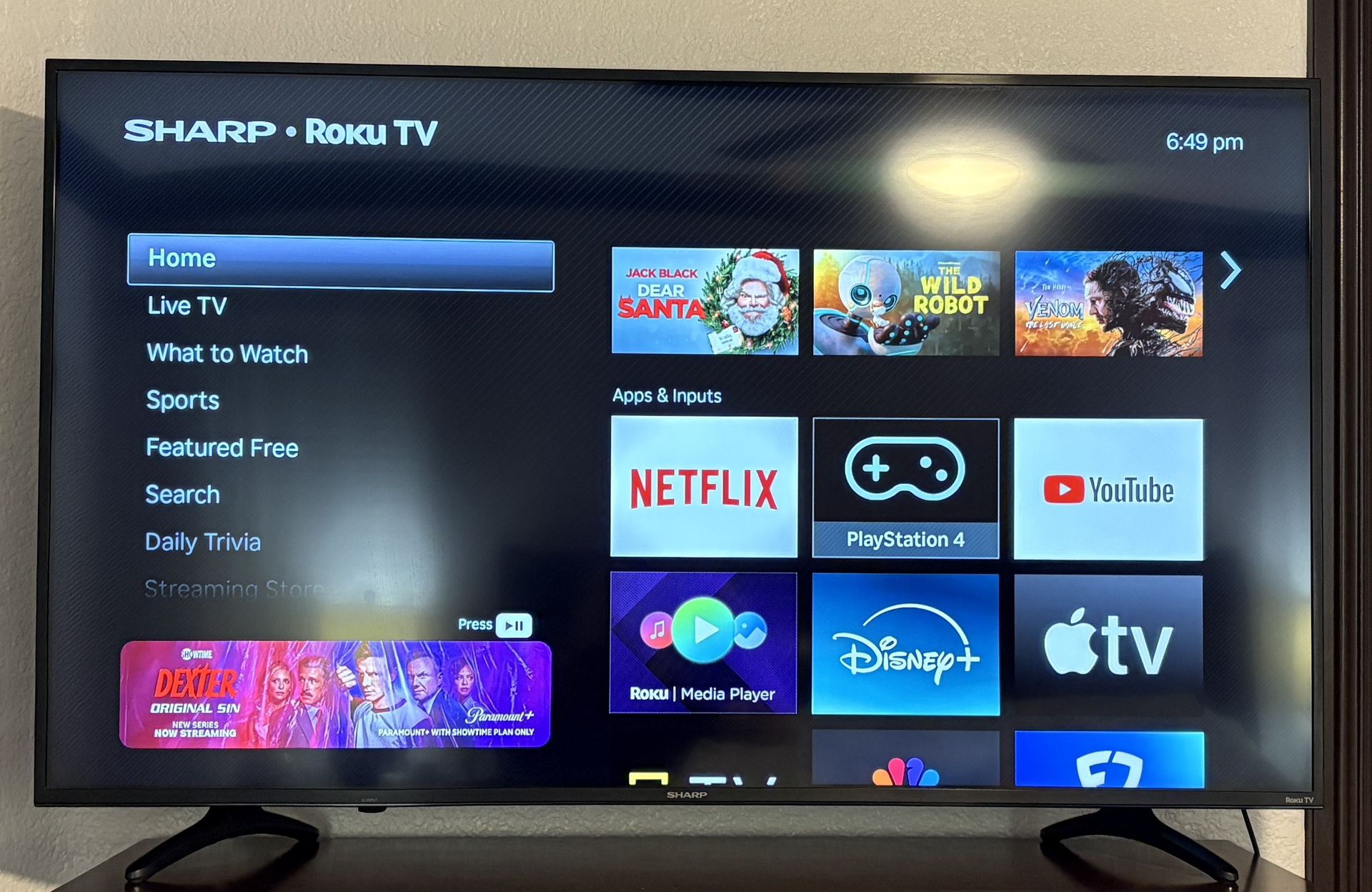 55” 4k Sharp Roku TV
