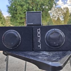 JL Audio 8w3v3 Pair Of Subs With Kicker Amp