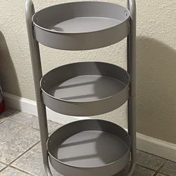 3 Tier Round Metal Utility Cart