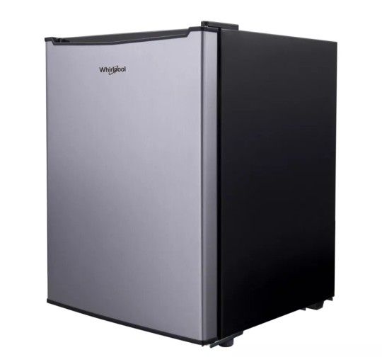 Whirlpool Mini Refrigerator And Freezer Stainless Steel And Black