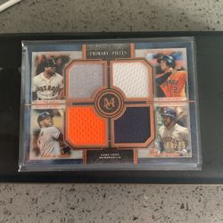 Houston Astros 19/75 Game Used Jersey Patches Baseball Card
