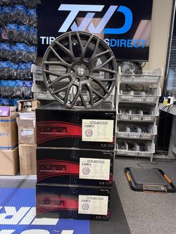(Set of 4) Touren TR76 18x8 5x108 +35mm Gunmetal Wheels Rims 18" 3276-8831G35