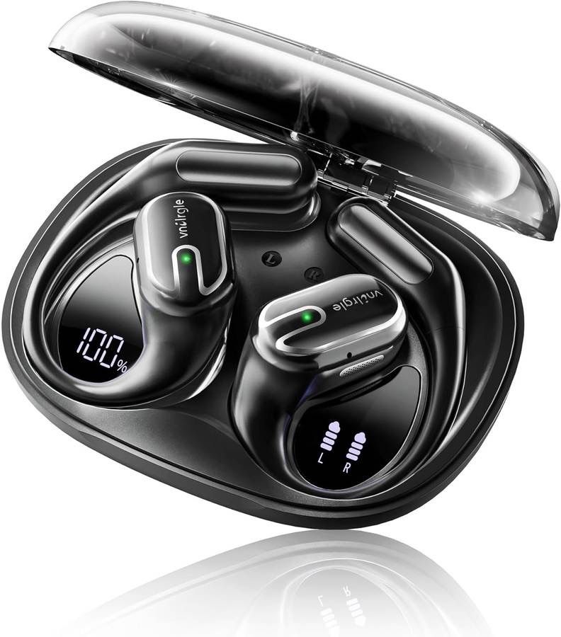 new Open Ear Earbuds Bluetooth Headphones Wireless - 80Hrs Playtime Wireless Earbuds with IPX7 Waterproof Touch Control Earphones Sport with 18.2mm Dr