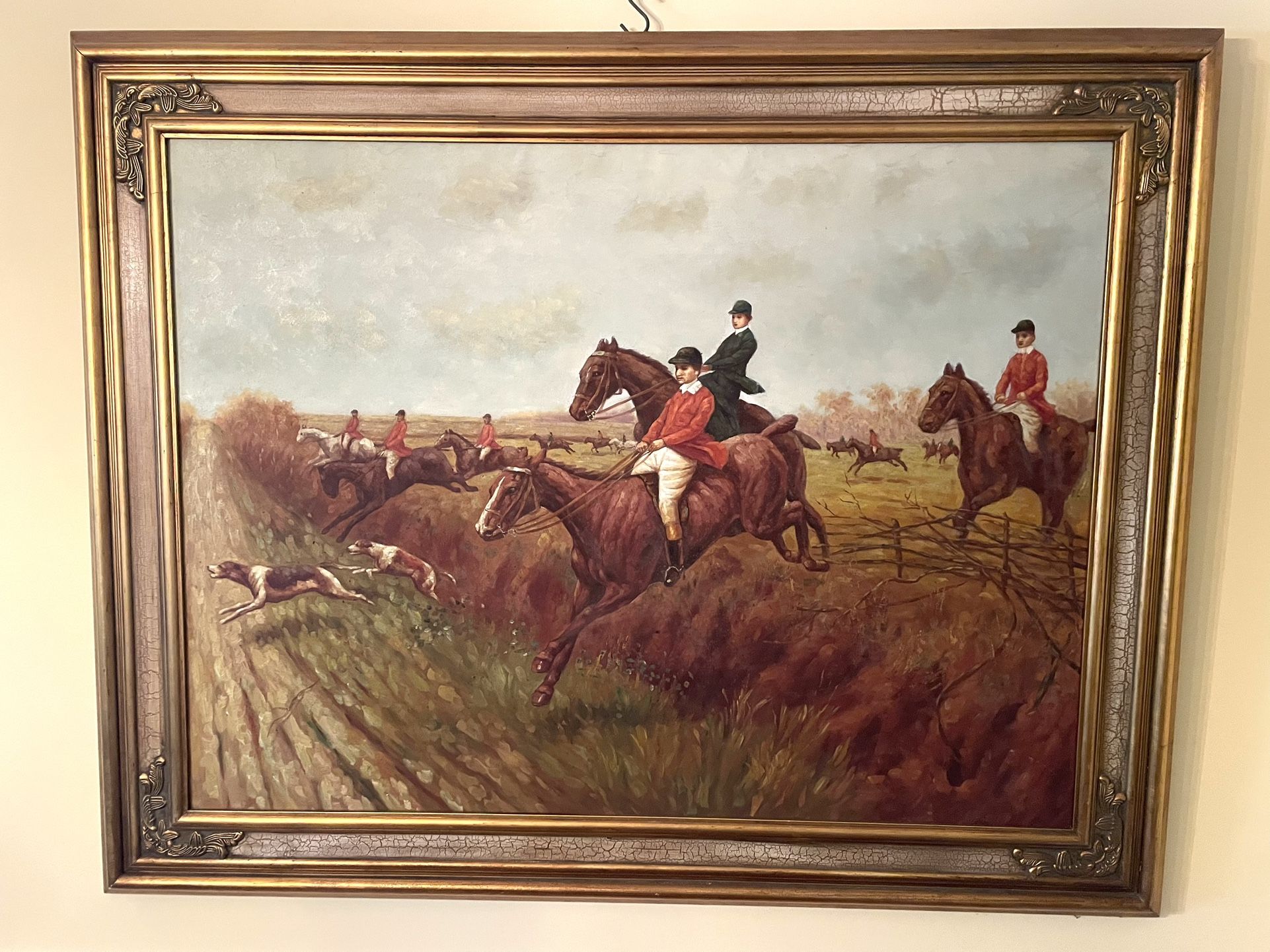 Fox Hunt Painting - Large