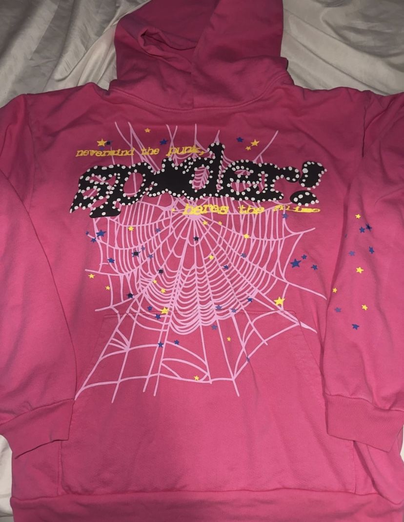 Sp5der V2 Pink Hoodie (S)