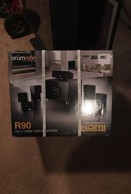 Orumrohn r90 had 5.1 home theater system new in box