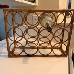 Wicker Wine Rack 