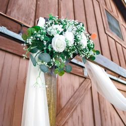 Wedding swag and white drapery