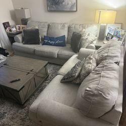 Grey 2 Piece Couch Set 