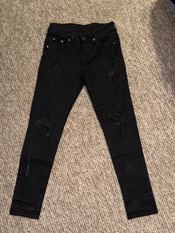 Black Distressed Skinny Jeans