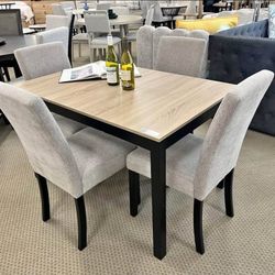 Brand New 5pc. Beige Dining Table Set 