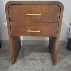 Solid Wood Nightstand, 2 Units