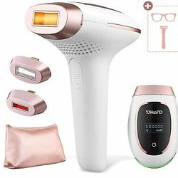 YOHOOLYO IPL Hair Removal System Laser Hair Remover 500000 Flashes Permanent Painless Hair Remover Device for Face Underarms Bikini and Body