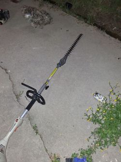 Stihl with trimmer attachment