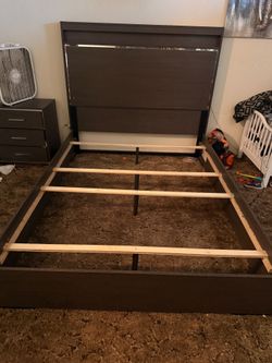 Grey Queen size bed frame