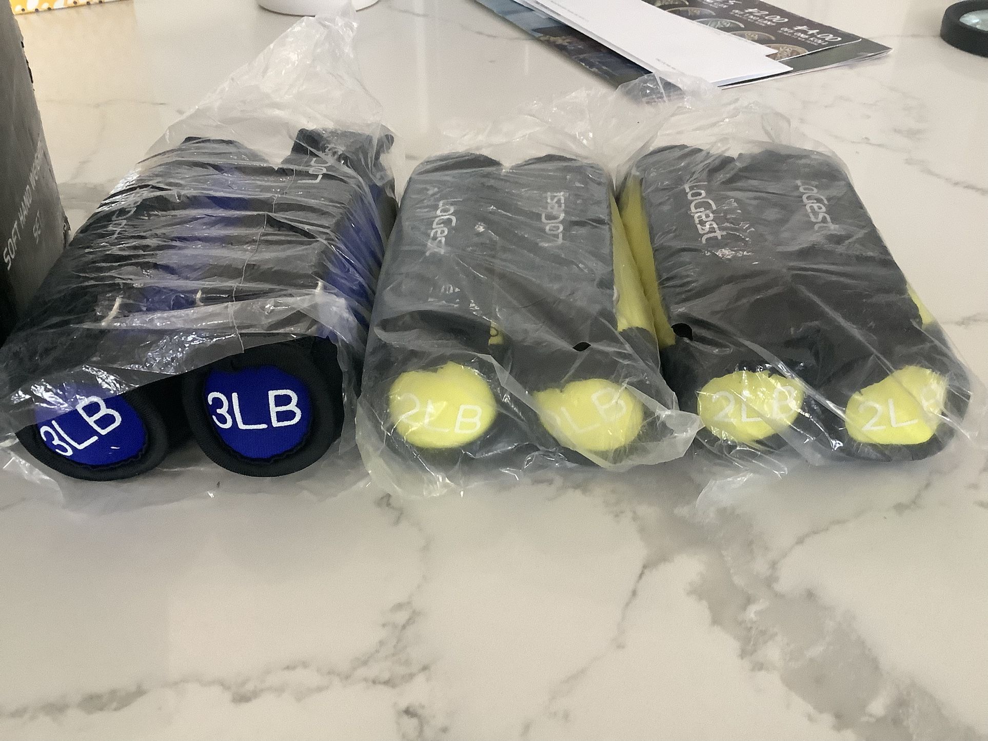 Logest Soft Hand Weights - Adjustable Neoprene Dumbbells -- Velcro Straps - Weight Training, Walking,