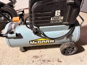 MCGRAW 8 Gallon, 150 PSI Oil-Free Horizontal Shop/Auto Air Compressor