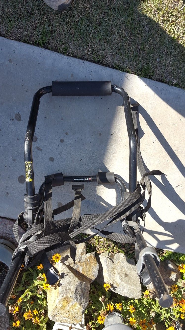 Bike rack holds two bikes