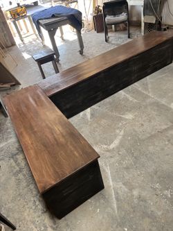 Rustic Breakfast Nook Bench With Storage