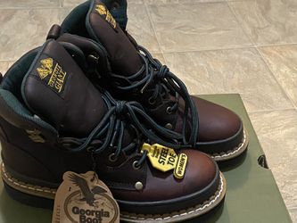 Georgia Giant Women’s Brown Leather Steel Toe Work Boots G3374 Size 6 W